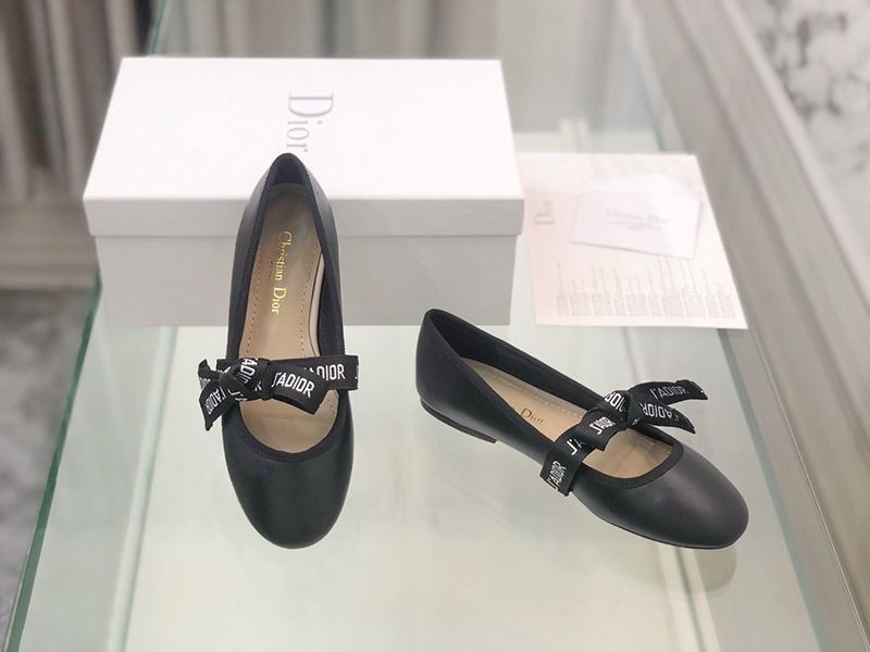 稀少ディオール “Miss B”コピー バレエフラットシューズ ブラック dee41875通販