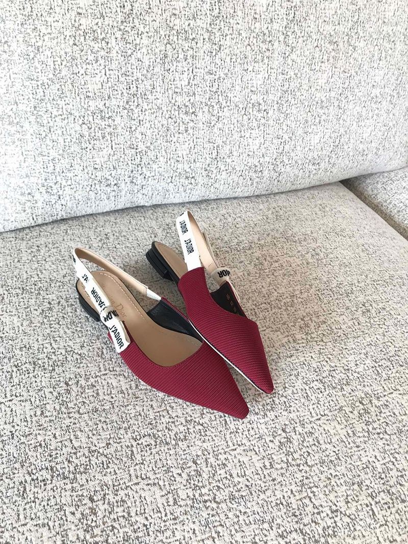 可愛いジャディオール スーパーコピー スリングバックパンプス★レッド テクニカルファブリック deg28457通販