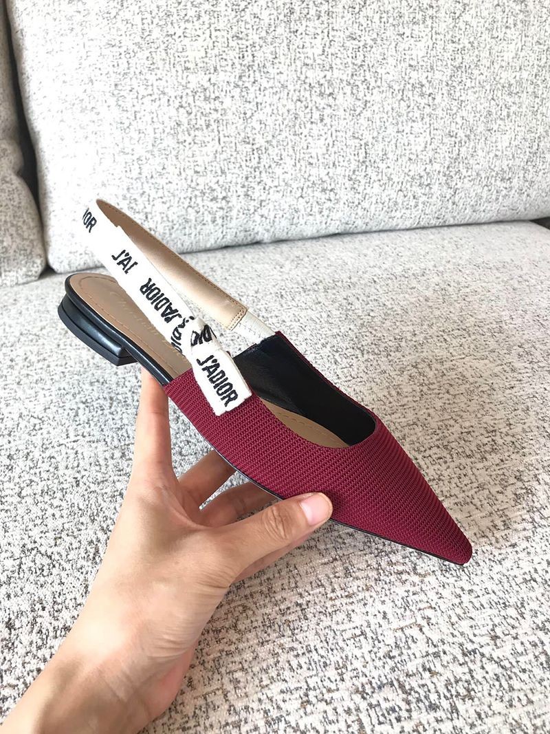 可愛いジャディオール スーパーコピー スリングバックパンプス★レッド テクニカルファブリック deg28457高い品質