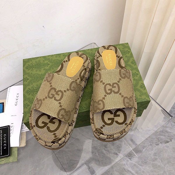 超話題!【グッチ】オリジナル GG 厚底スライドサンダル スーパーコピー gug53175最高級