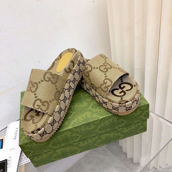 超話題!【グッチ】オリジナル GG 厚底スライドサンダル スーパーコピー gug53175N級品