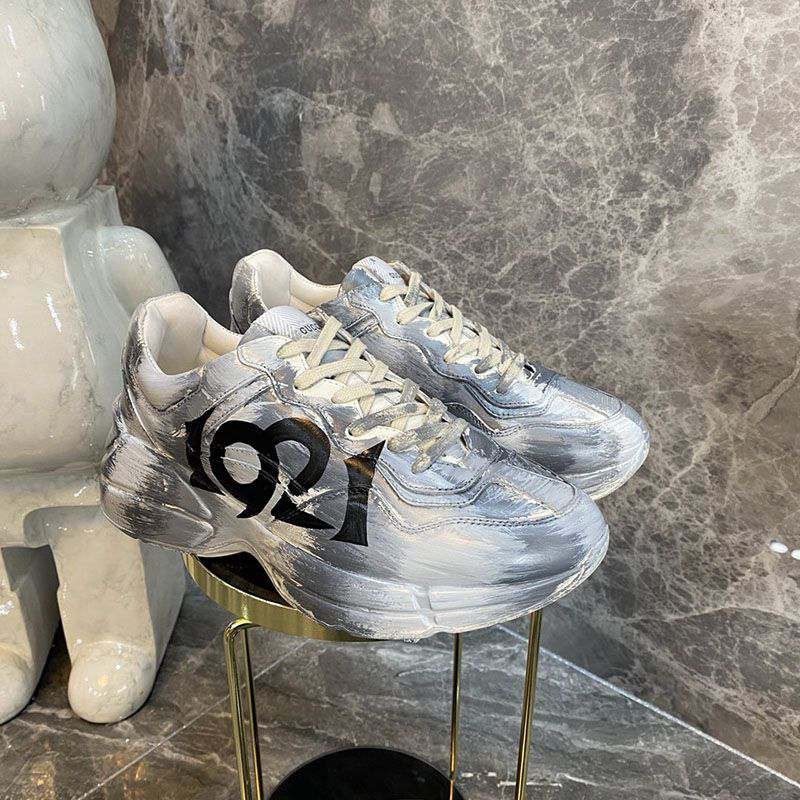 超希少！グッチ ライトン チルドレンズ ロゴ レザー スニーカー 偽物 gum54597最高級
