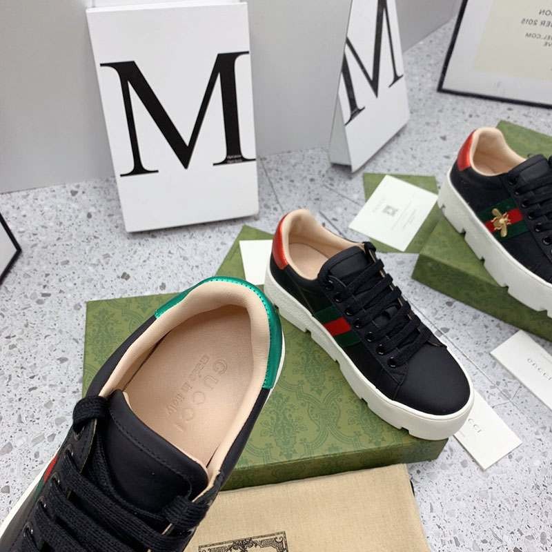 入手困難 グッチ〔エース〕ウィメンズ エンブロイダリー付き プラットフォーム スニーカーコピー gum91788最高級