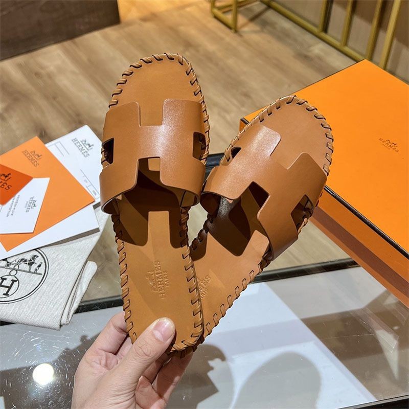 争奪戦送込エルメス Oran sandal コピー オラン レザー＆キャンバス サンダル erd09296激安送料無料