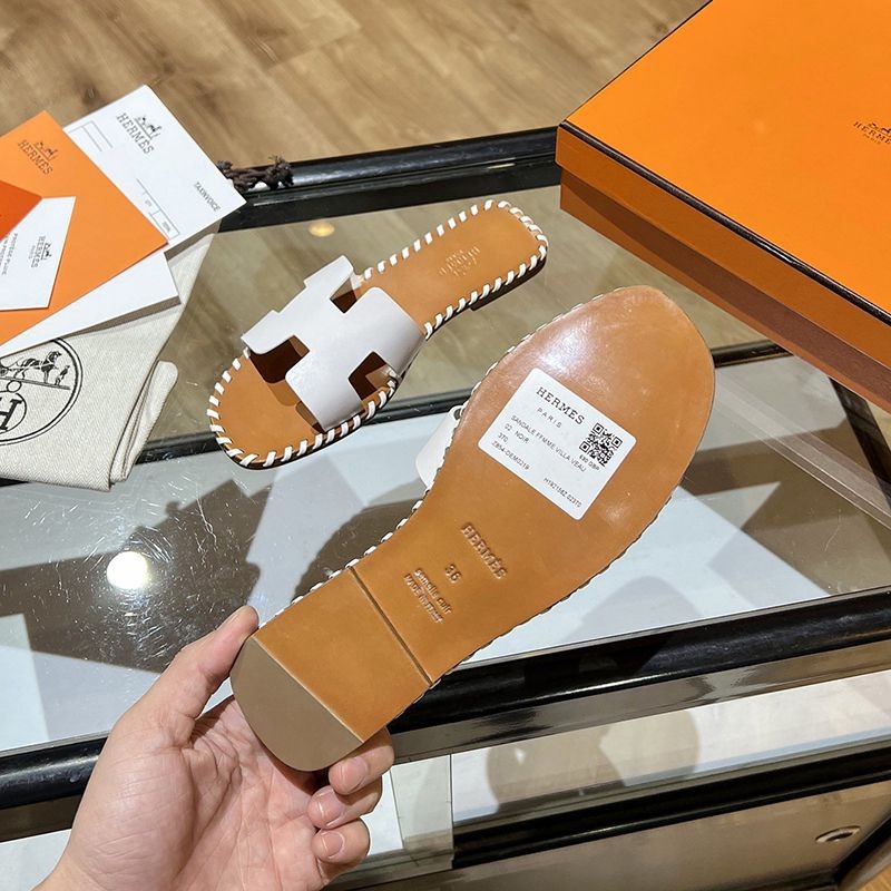 争奪戦エルメス Oran sandal オラン レザー＆キャンバス サンダル コピー 送込 ery30046通販