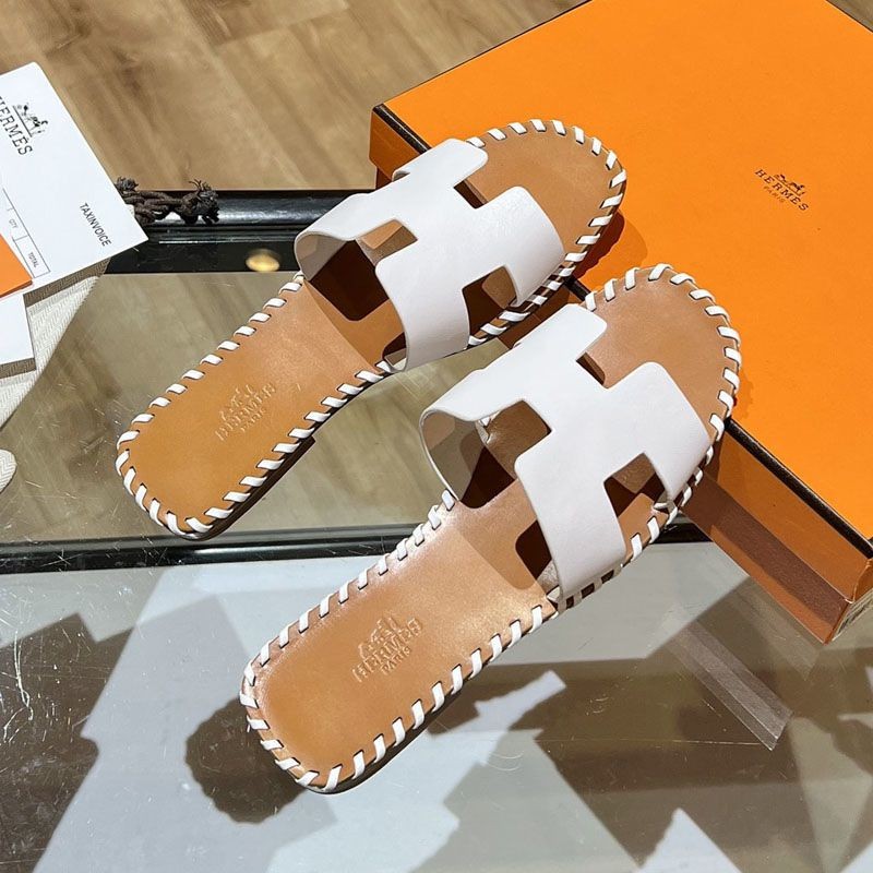 争奪戦エルメス Oran sandal オラン レザー＆キャンバス サンダル コピー 送込 ery30046激安送料無料
