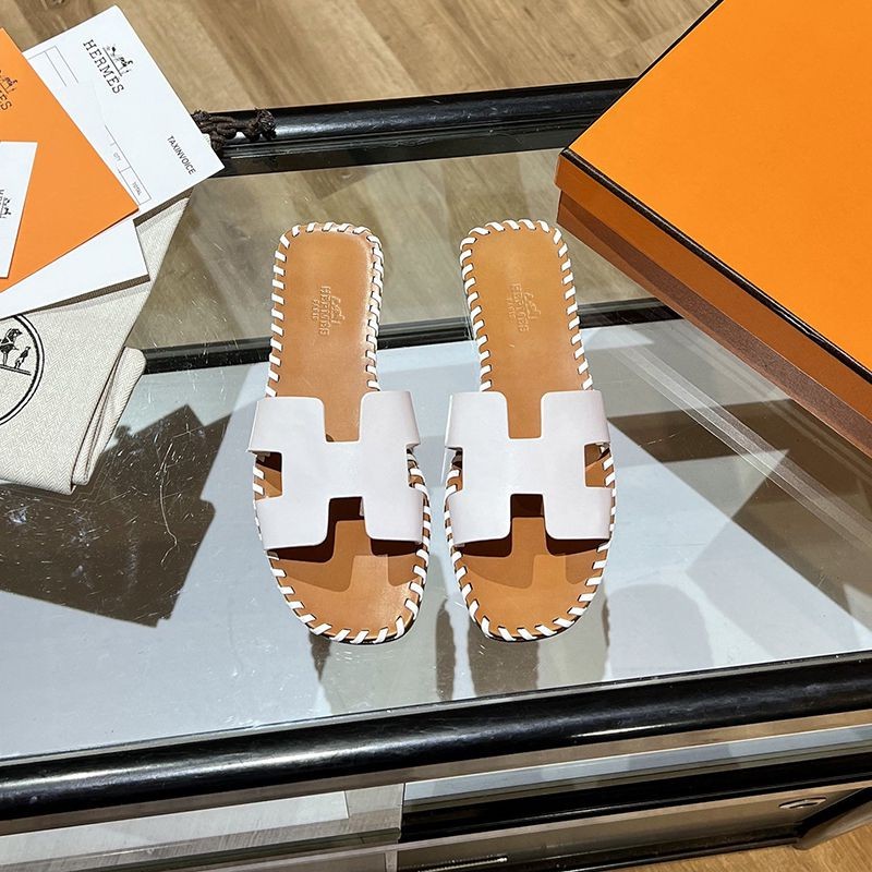 争奪戦エルメス Oran sandal オラン レザー＆キャンバス サンダル コピー 送込 ery30046人気