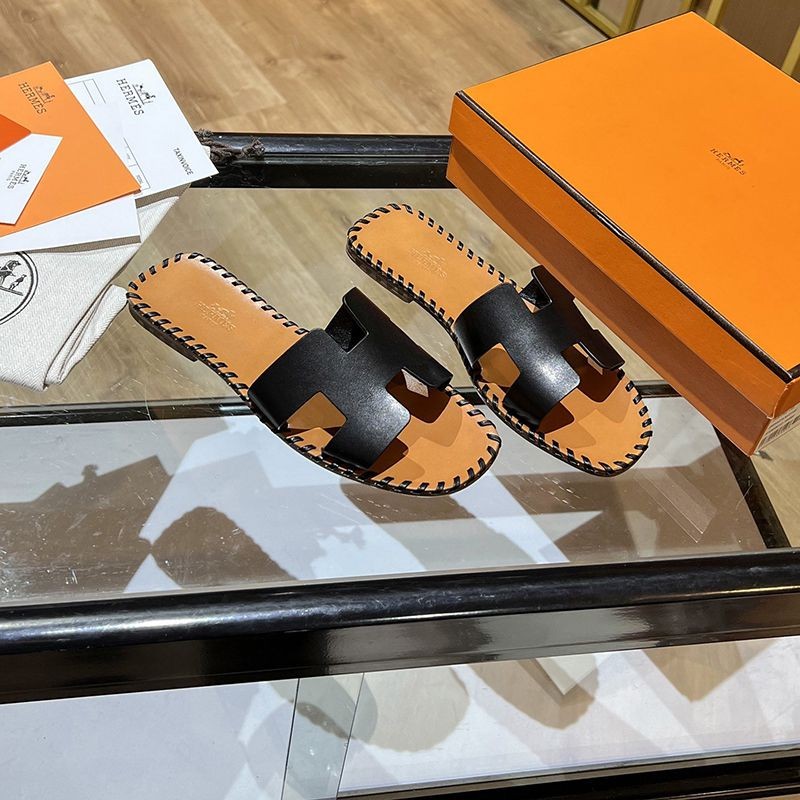 人気No1エルメス Oran sandal オラン レザー＆キャンバス サンダル コピー 送込 ery99804通販