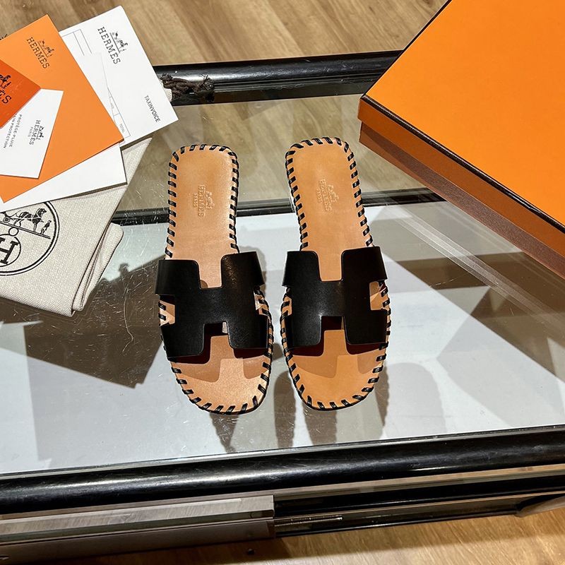 人気No1エルメス Oran sandal オラン レザー＆キャンバス サンダル コピー 送込 ery99804激安送料無料