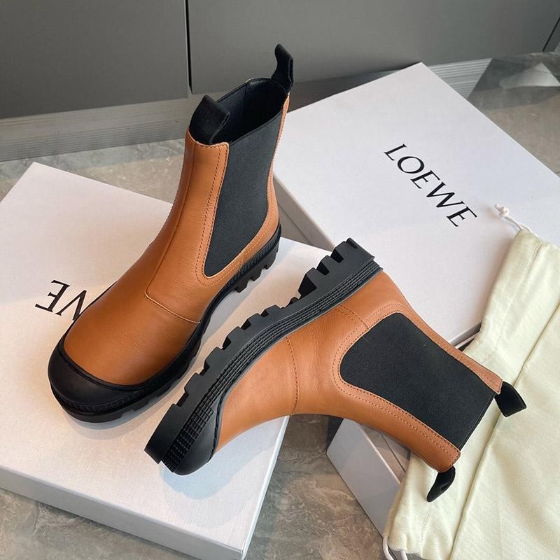 世界中で大人気♪ロエベ ブーツ コピー CHELSEA BOOT カーフ サイドゴアブーツ loh33544人気