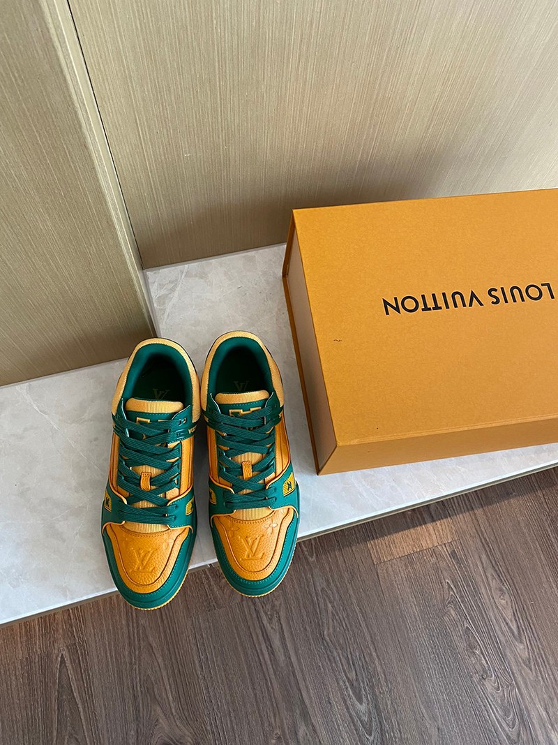 大人気！ルイヴィトン LV トレイナーライン 偽物 スニーカー Green 1A8WFSN級品