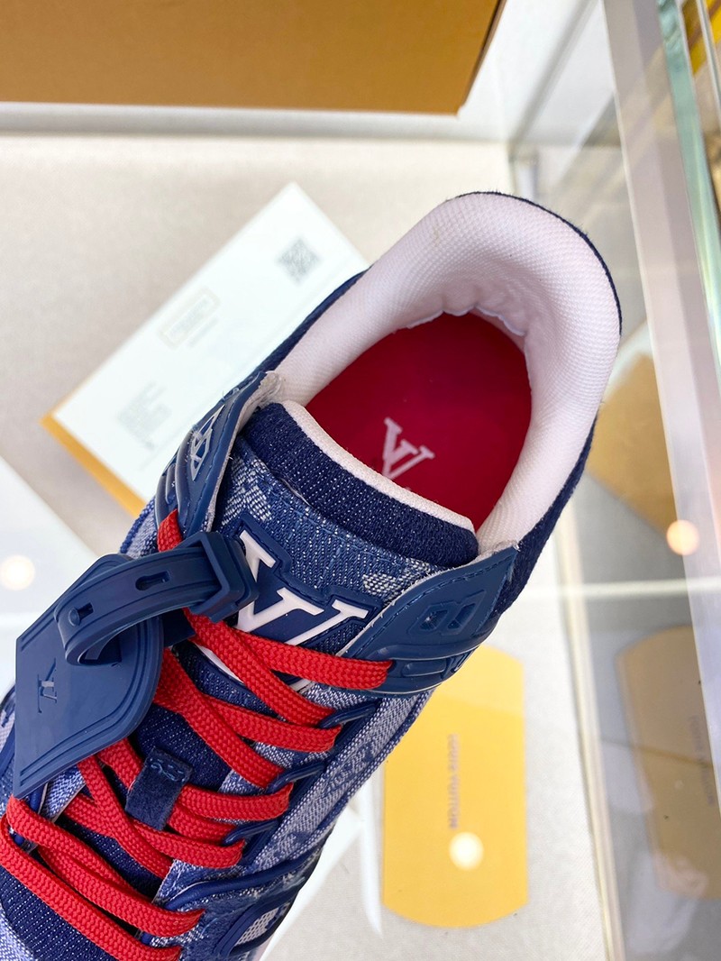 21-22AW ルイヴィトン 偽物 スニーカー☆コラボ☆LVオリ・ライン LVトレーナー ブルー vuk93716代引きを販売