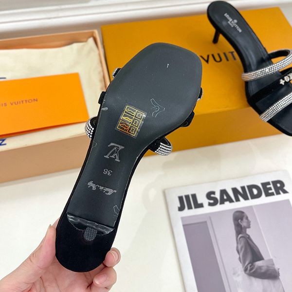 新作限定♪ルイヴィトン サンダル 偽物ミュール 5.5cmヒール vur91038品質保証