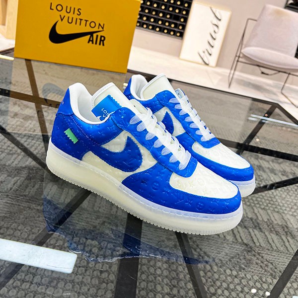 ルイヴィトン × ナイキ コピー エアフォース1 ロー バイ ヴァージル・アブロー "ホワイト/ブルー/フランス" nag33820通販