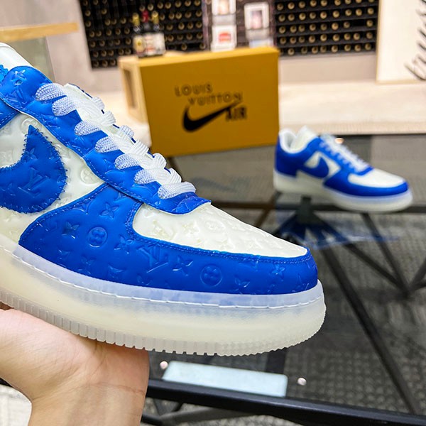 ルイヴィトン × ナイキ コピー エアフォース1 ロー バイ ヴァージル・アブロー "ホワイト/ブルー/フランス" nag33820最高級