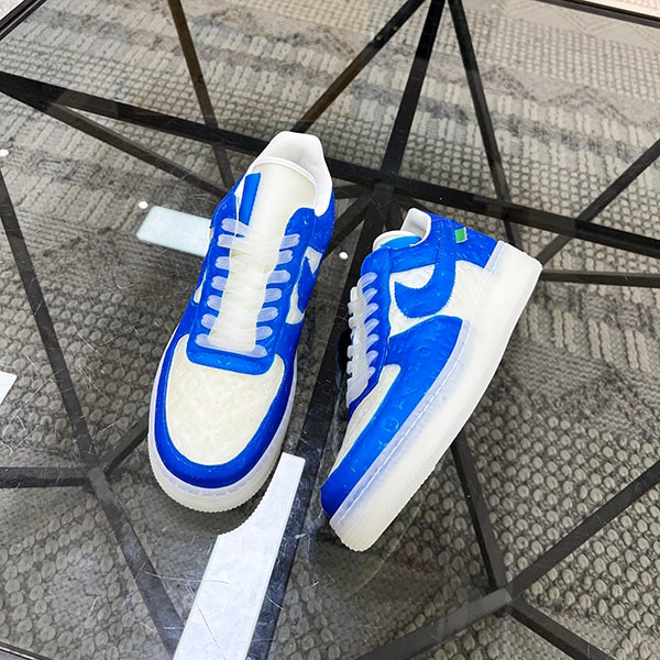 ルイヴィトン × ナイキ コピー エアフォース1 ロー バイ ヴァージル・アブロー "ホワイト/ブルー/フランス" nag33820N級品