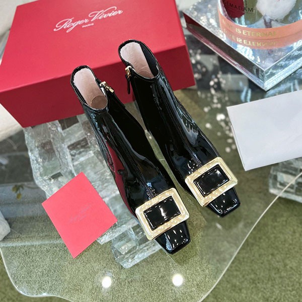 すぐ届く ロジェヴィヴィエ Viv In The City レザー アンクル ブーツ 偽物 roo98970通販
