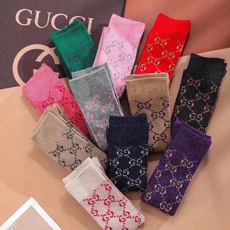 11色 セレブ愛用☆グッチ GGウェブストライプコットンソックス コピー gue39559高い品質