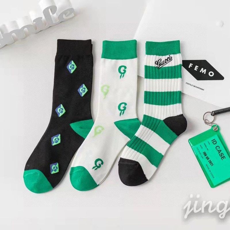 《大人気》グッチ GGウェブストライプコットンソックス 偽物 3足セット gus99639激安送料無料