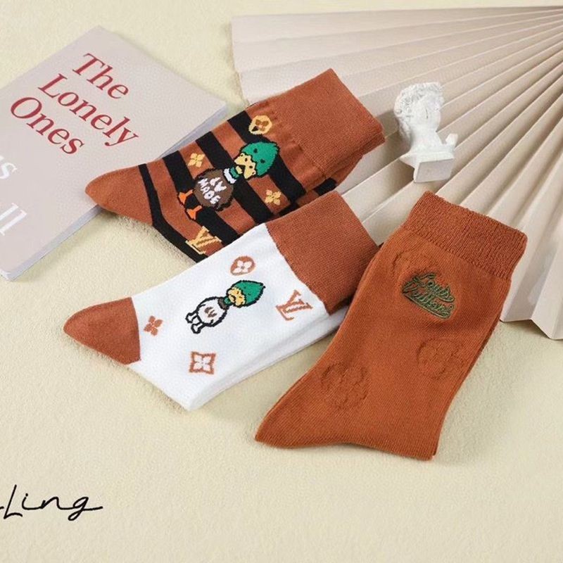 希少色【可愛いアイテムゲット】ルイヴィトン ソックス セット コピー 全3種 vun98013激安送料無料