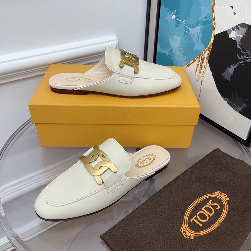 超希少！TODS ケイト レザー フラットミュール スーパーコピー tou95389激安送料無料