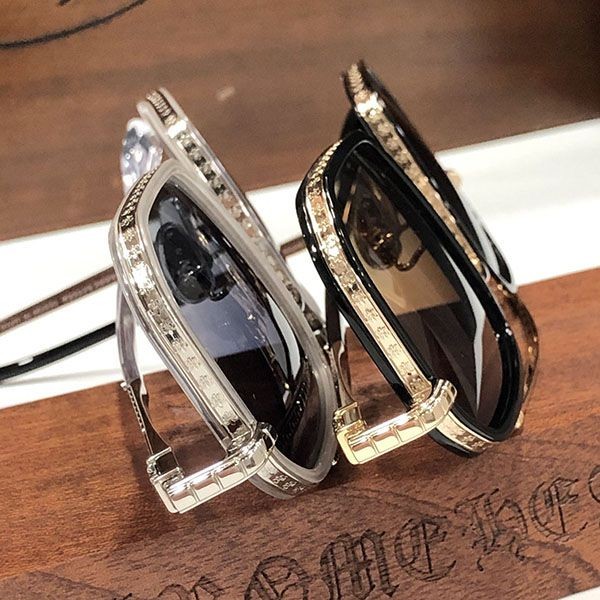 一目惚れ♪クロムハーツ DAGGER◆女性もOK/多角形サングラスgray/brown Kuk95335N級品