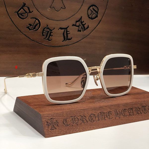 入手困難 クロムハーツ DAGGER◆女性もOK/多角形サングラスgray/brown Kut01337代引きを販売