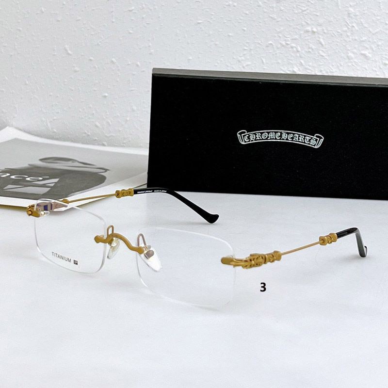 【人気商品】クロムハーツメガネ コピー【BONE PRONE】メタルフレーム眼鏡 Kut36839激安送料無料