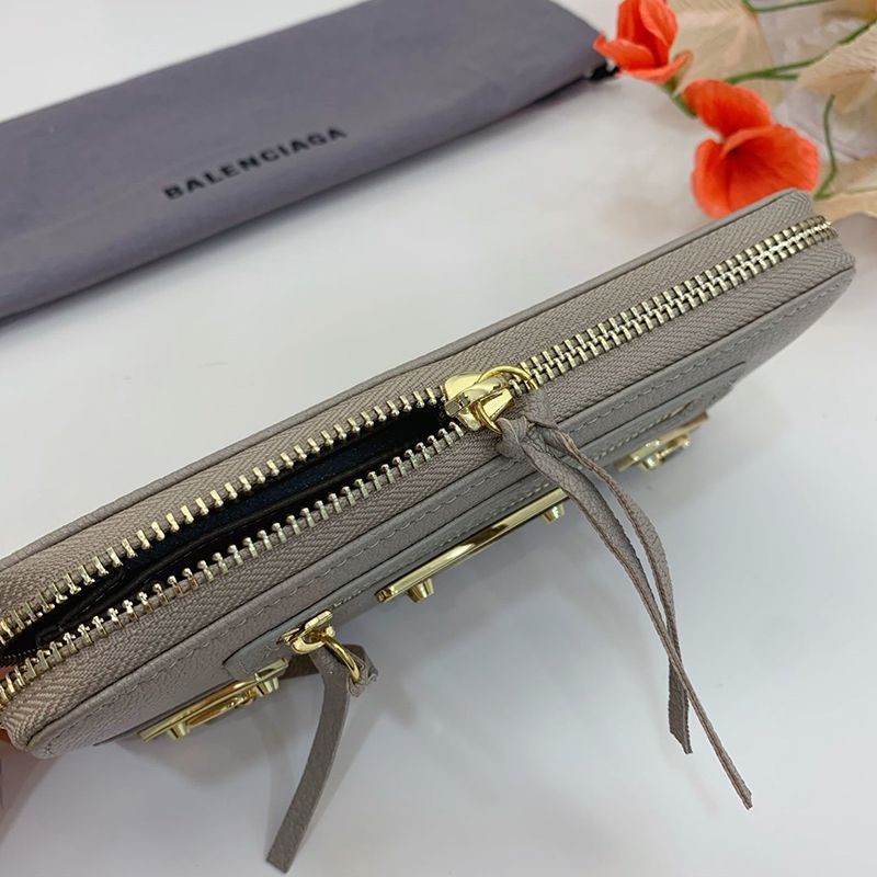 《大人気》バレンシアガ ラウンドファスナー コピー 長財布 小銭入れ付き/ネオクラシック ブラウン baf96233N級品