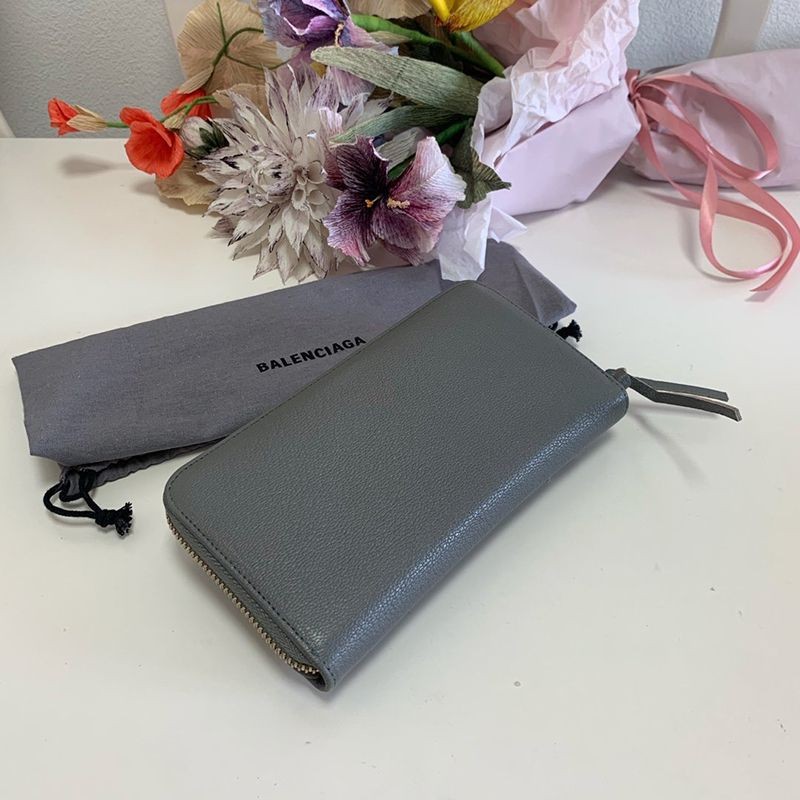 ★関税/送料込★バレンシアガ ラウンドファスナー コピー 長財布 小銭入れ付き/ネオクラシック グレー bah98470激安送料無料