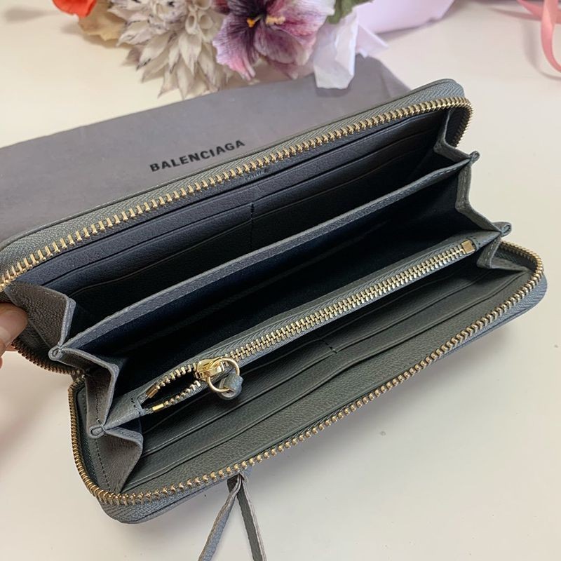 ★関税/送料込★バレンシアガ ラウンドファスナー コピー 長財布 小銭入れ付き/ネオクラシック グレー bah98470代引きを販売