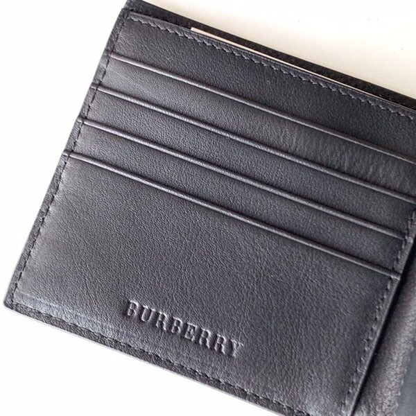 バーバリー コピー ロゴ レザー 折りたたみ財布 Baw90401品質保証