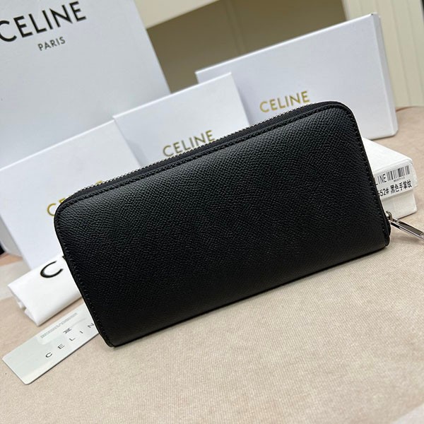 最高な材質セリーヌ ラージ ジップドウォレット 偽物 / グレインドカーフスキン 10B553BEL激安送料無料