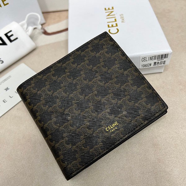 【日本未入荷】セリーヌ コピー トリオンフキャンバス 二つ折りウォレット 10B652BQB38NO品質保証