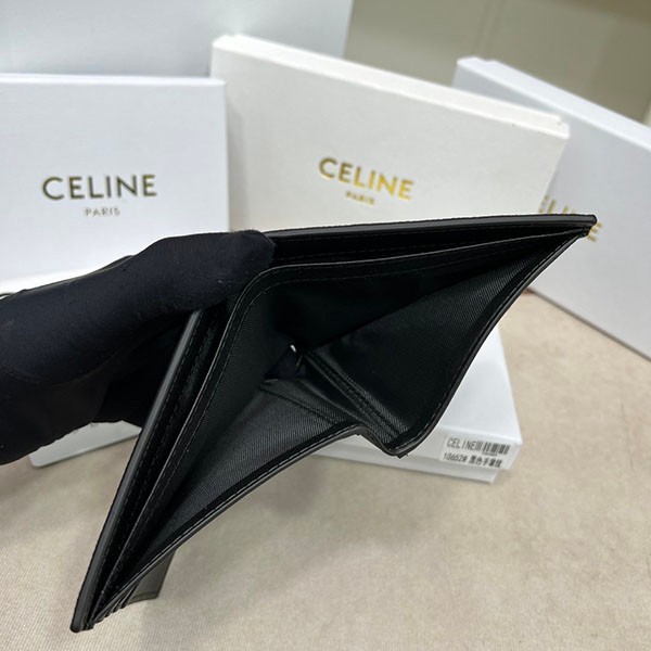 即発送 セリーヌ 偽物★セレブが愛す メンズ 折りたたみ財布 10B653BEN人気