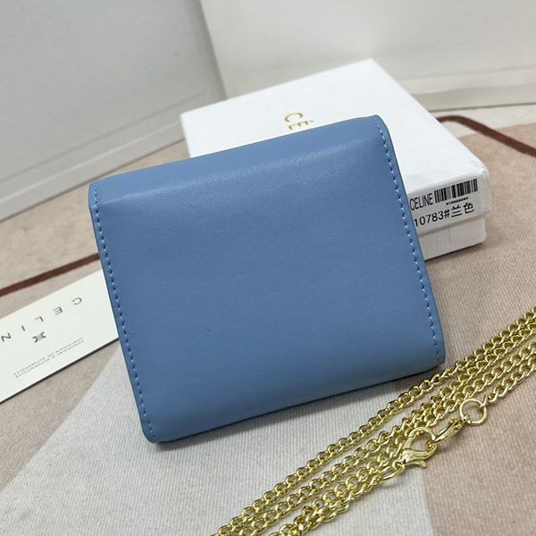 累積売上総額第１位！セリーヌ ラムスキンフラップウォレット ミニ財布 偽物 10D783BZG.38NO激安送料無料