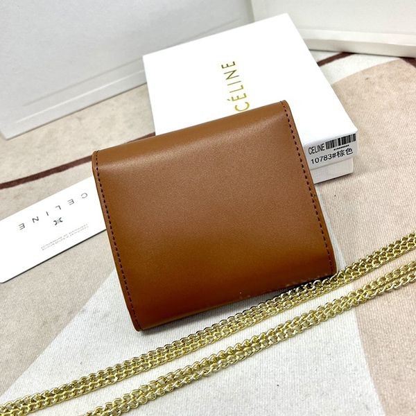 人気No1セリーヌ 偽物 ラムスキンフラップウォレット ミニ財布 Cea22302激安送料無料