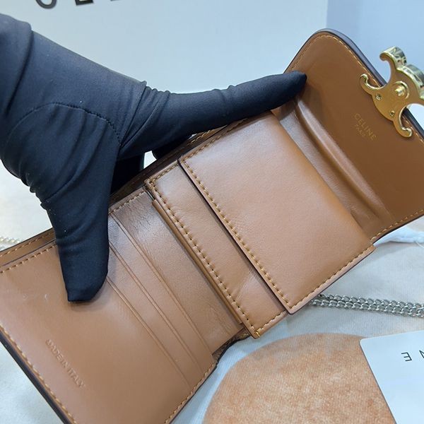 セール新作セリーヌ コピーラムスキンフラップウォレット ミニ財布 Cef26855高い品質