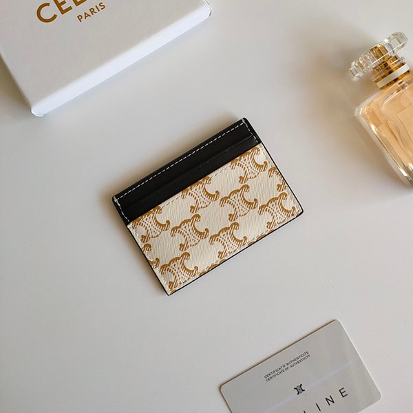 セリーヌ 偽物 カードホルダー ロゴ プリント トリオンフキャンバス Cei21849激安送料無料