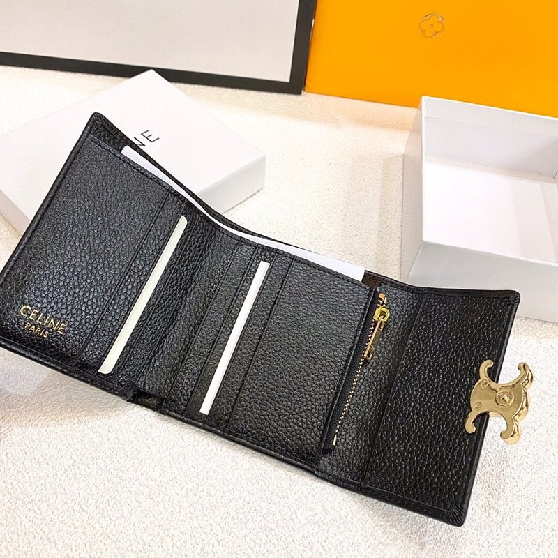 超話題!セリーヌ スモール トリオンフウォレット コピー シャイニー ペプル Cem00753品質保証