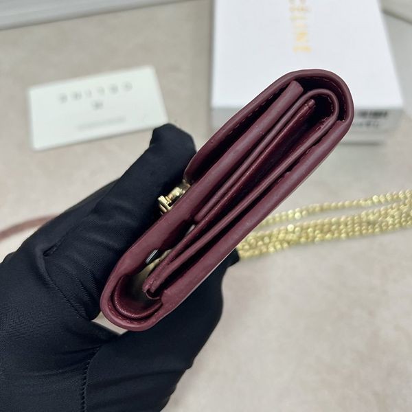希少色セリーヌ 偽物 ラムスキンフラップウォレット ミニ財布 Cen56822通販