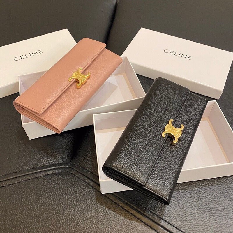 完売必至 セリーヌ 偽物 ラージ トリオンフ フラップウォレット ラムスキン長財布 Ceq81746通販