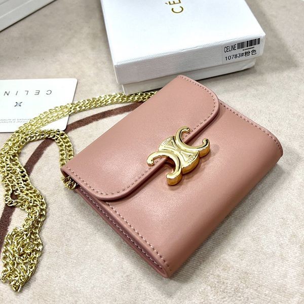 稀少セリーヌ 偽物 ラムスキンフラップウォレット ミニ財布 Ces83090人気