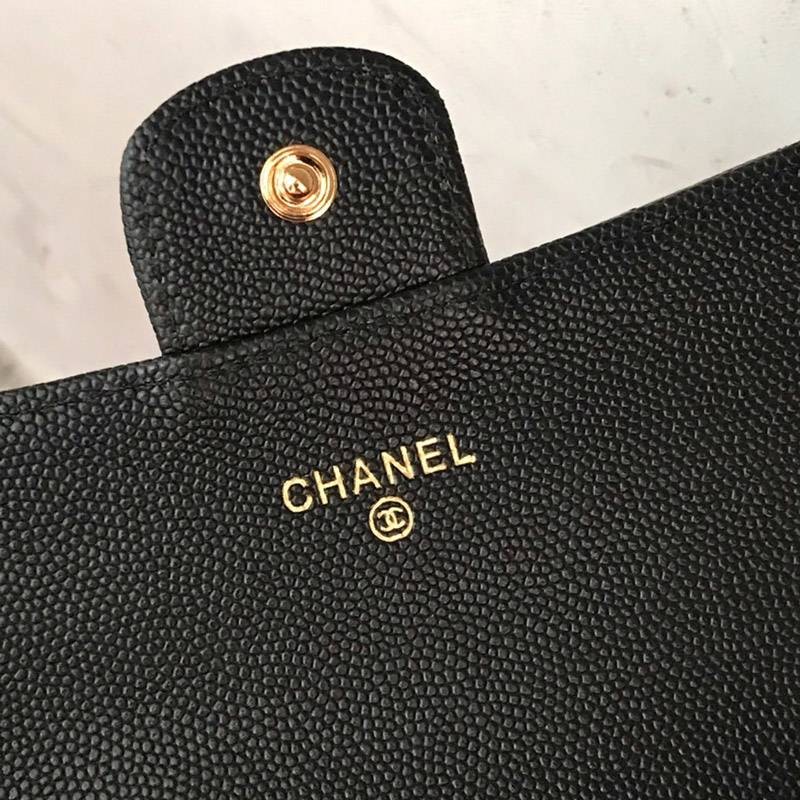 希少限定品 シャネル 二折りカブセ長財布 偽物キャビア 80758N級品