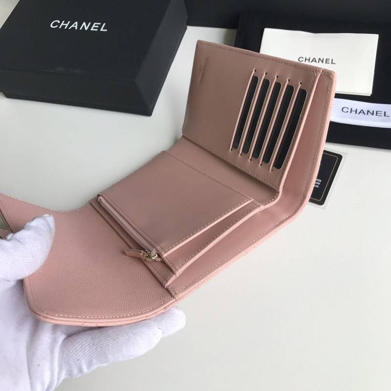 人気シャネル 折り財布 キャビアスキン最高級スーパーコピー A84341品質保証