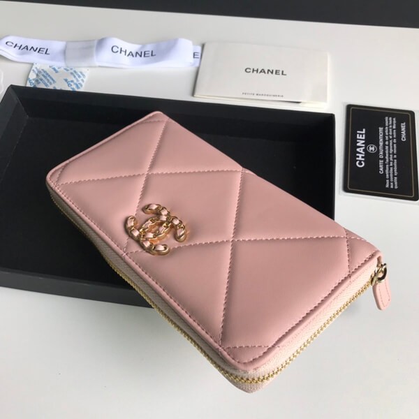可愛い☆シャネル ナインティーン ジップ 長財布偽物N級品  AP1063B高い品質