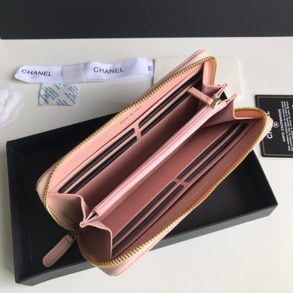 可愛い☆シャネル ナインティーン ジップ 長財布偽物N級品  AP1063B代引きを販売