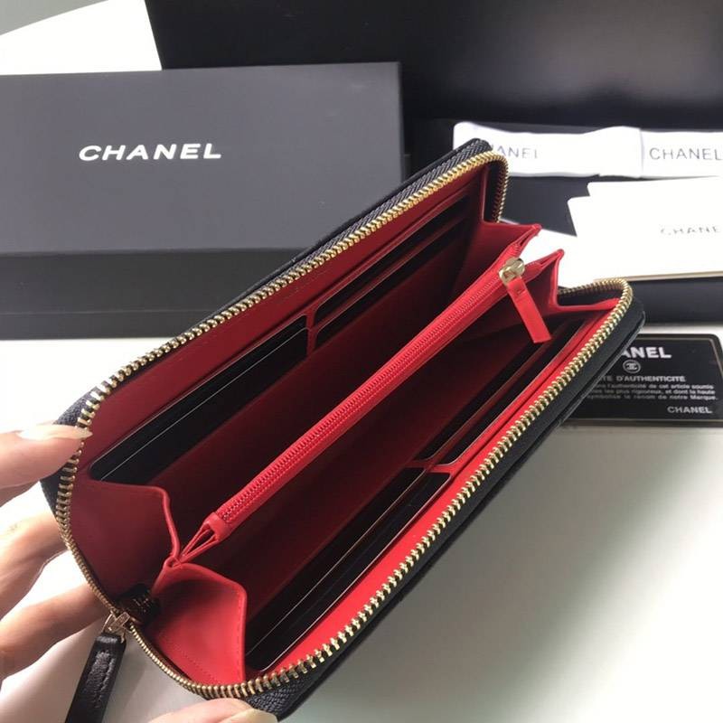 高品質♪シャネル パチモン ナインティーン ジップ 長財布 shl23333N級品