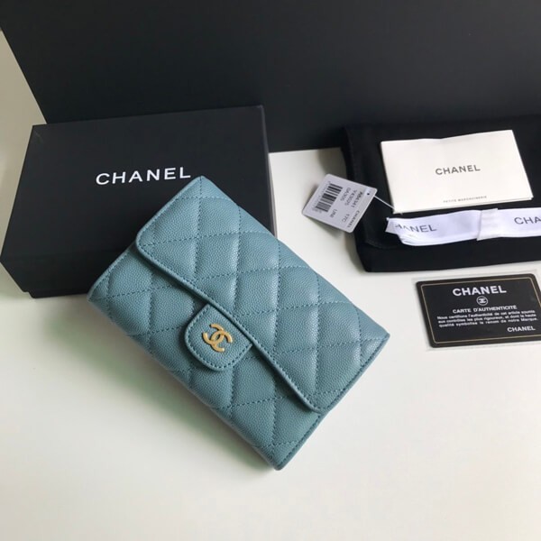 即発 シャネル 三折り ミディアムサイズ 中財布 small flap wallet cc2108232高い品質