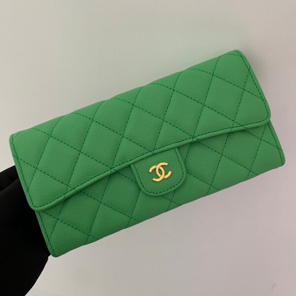 希少限定品 二折りカブセ長財布 キャビア 限定カラー GOLD金具cc2108273激安送料無料